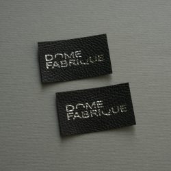 Бирка экокожа с тиснением серебро