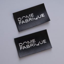 Бирка экокожа с тиснением серебро